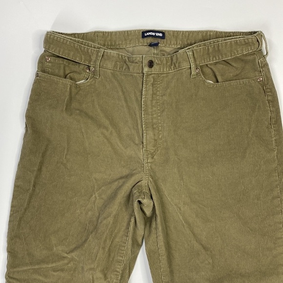 Lands' End Comfort Waist 5 Pocket Corduroy Pant Tan Beige 501619 Size 40x28 - Picture 2 of 13